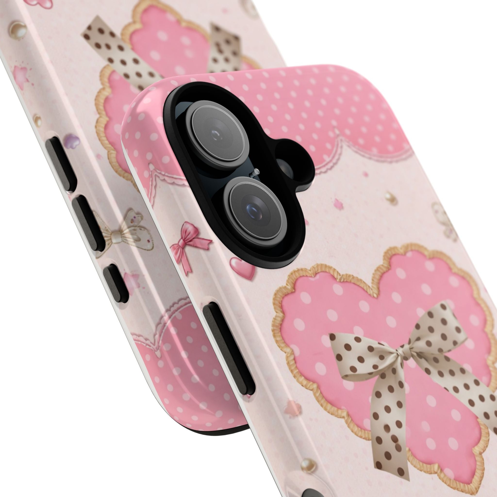 Pink bows & heart  armoured case