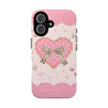 Pink bows & heart  armoured case
